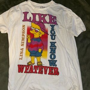 Rue21 Lisa Simpson Graphic Tee - White and Multicolor